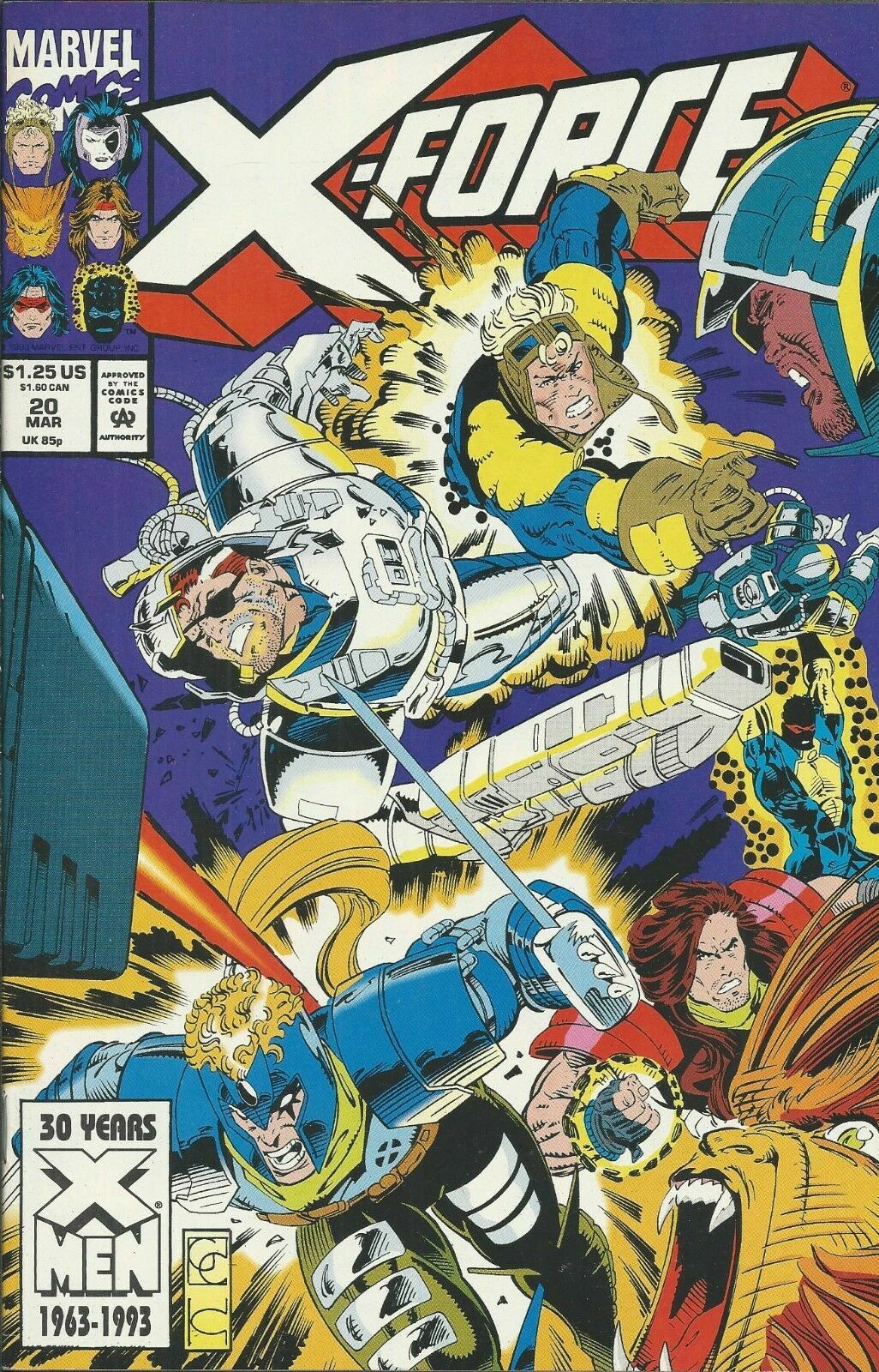 X-FORCE # 20 - X-MEN, SHATTERSTAR APPEARANCE! - 1993 - MARVEL COMICS