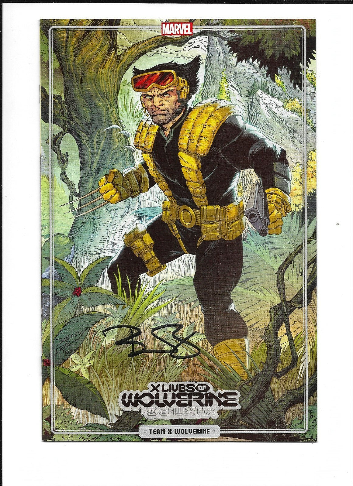 X LIVES OF WOLVERINE #2 BAGLEY TRADING CARD VARIANT BEN PERCY SIGNED COA NM