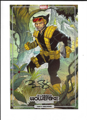 X LIVES OF WOLVERINE #2 BAGLEY TRADING CARD VARIANT BEN PERCY SIGNED COA NM