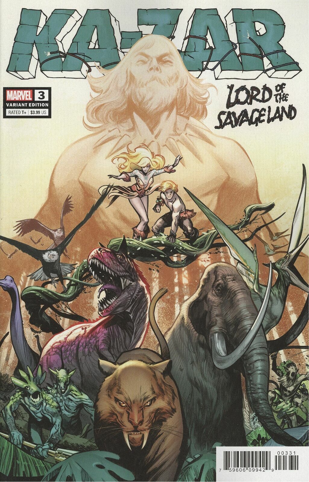 KA-ZAR LORD OF THE SAVAGE LAND 3 LARRAZ VARIANT NM MARVEL