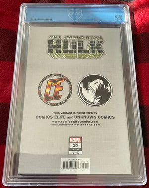 Immortal Hulk #20 Comics Elite/Unknown Variant CBCS. 9.8