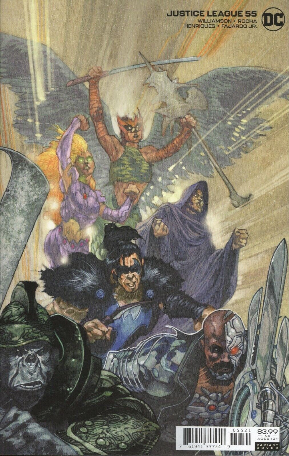 JUSTICE LEAGUE #55 COVER B SIMONE BIANCHI VARIANT 2020 DC NM Condition
