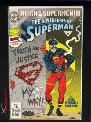 Adventures Of Superman #501 Comic Book Reign Of The Supermen 1993 Vintage
