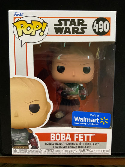 Funko Pop Star Wars Boba Fett 490 2022 Walmart Exclusive New Disney Mandalorian 