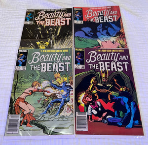 BEAUTY AND THE BEAST #1, #2, #3, #4 1984 MARVEL COMICS LOT OF 4 BOOKS!