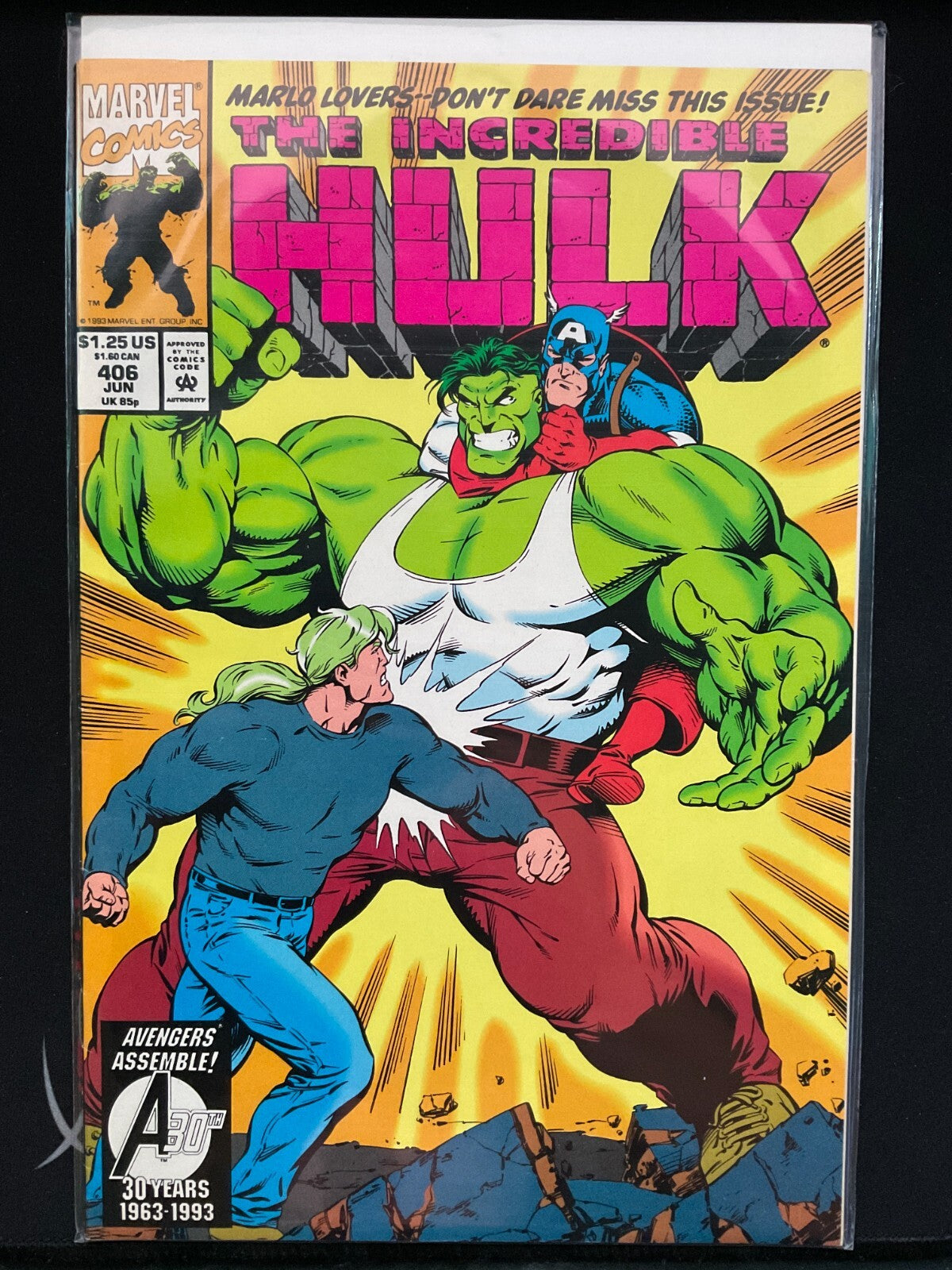 INCREDIBLE HULK #406  MARVEL COMICS 1993