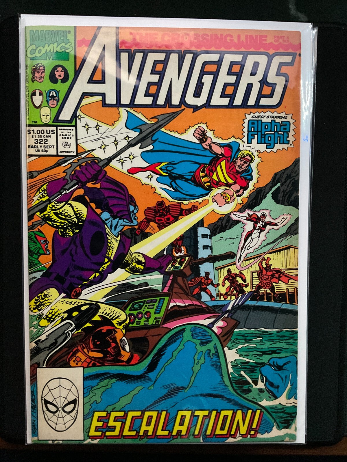 Marvel Comics Avengers #322 Alpha Flight The Crossing Line 1990