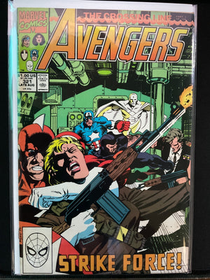 Avengers #321 (Aug. 90') Crossing Line Part 3 (of 6) White Vision Marvel Low GD