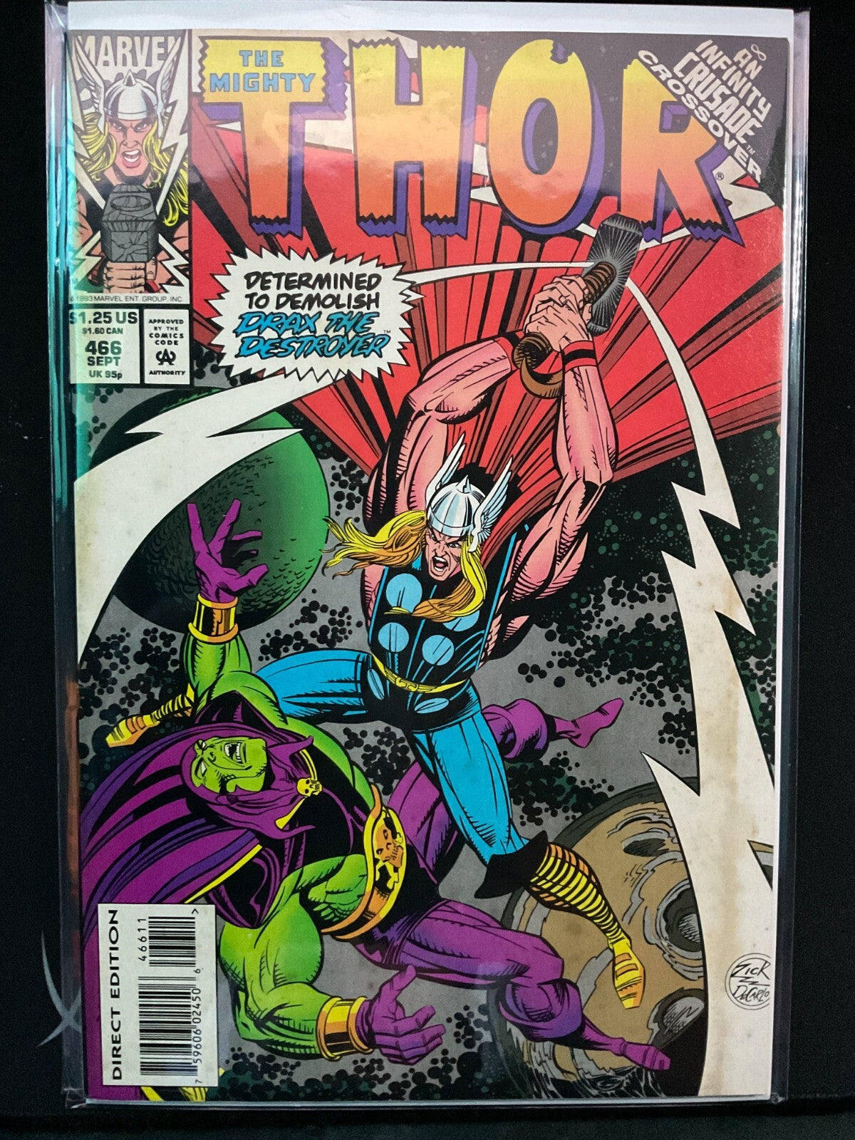 Marvel The Mighty Thor #466 Drax the Destroyer Infinity Crusade 1993 LOW GD