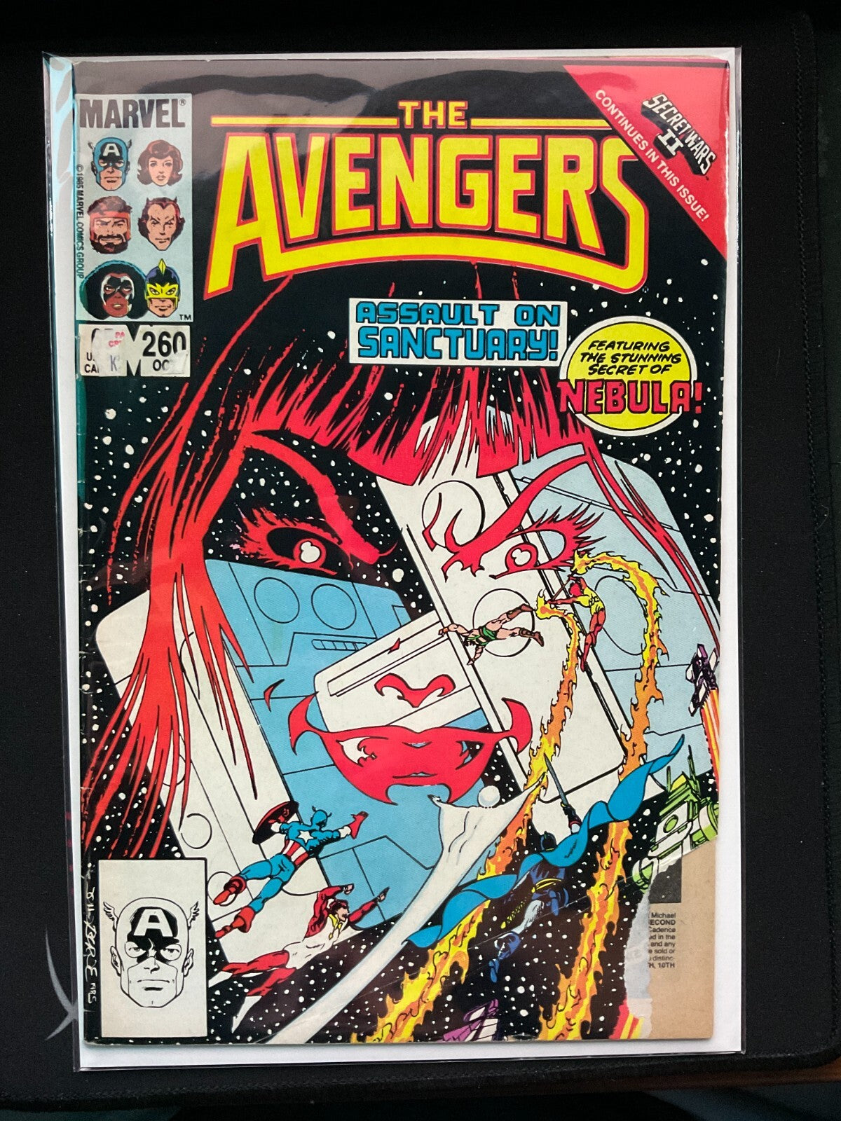 The Avengers #260 1985 Marvel Newsstand 1st Cover Of Nebula LOW GD