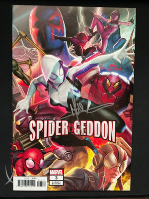 Spider-Geddon #3 (Marvel 2018) InHyuk Lee Variant Cover SIGNED Jorge Molina