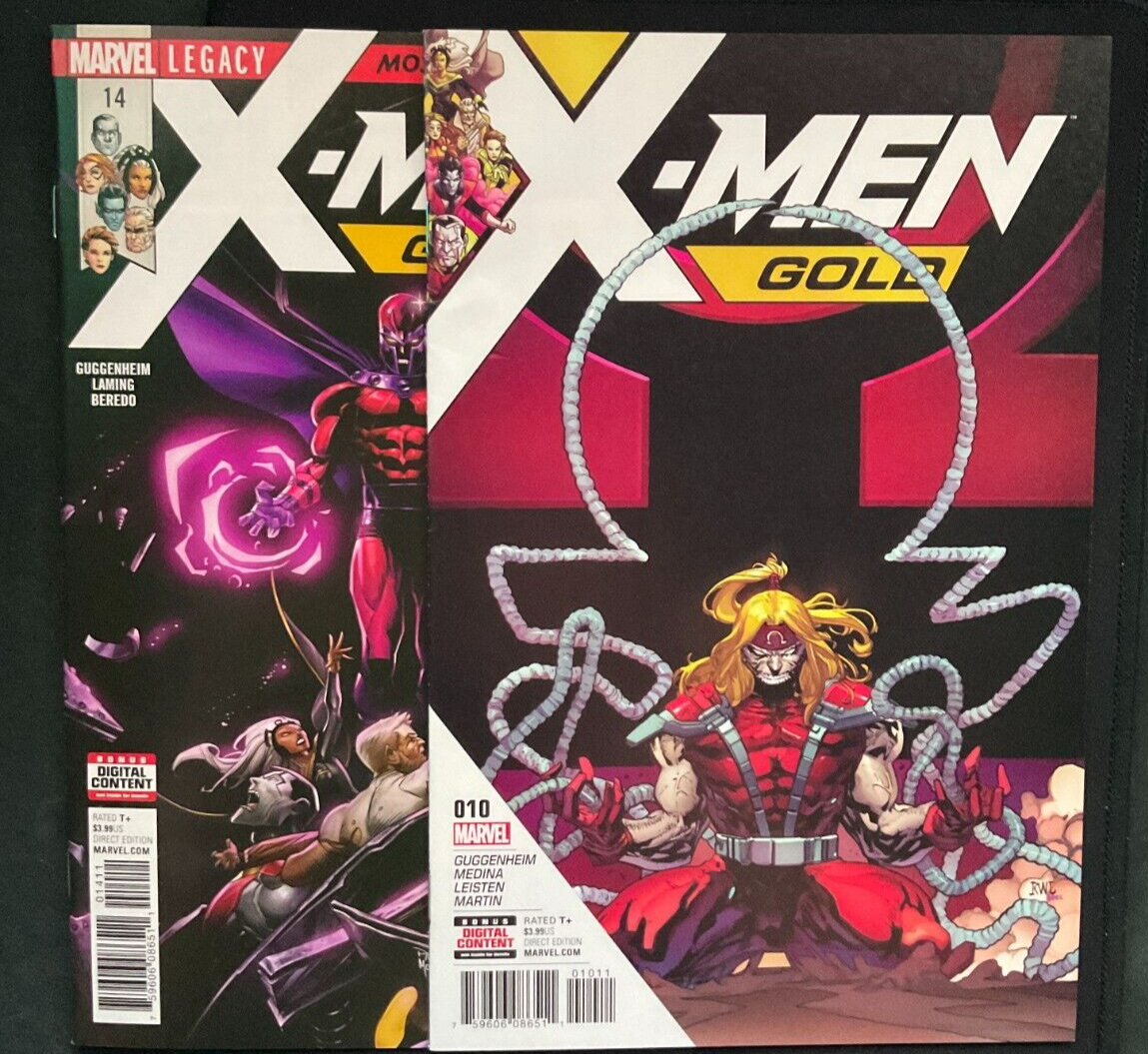 X-MEN GOLD (2017 MARVEL) #10 and #14 2 Book lot Marvel Comics