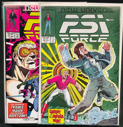 PSI-Force #17 and #18 Marvel comics 2 Book Lot