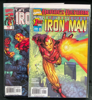 INVINCIBLE IRON MAN#1 and #3 1998 HEROES RETURN MARVEL COMICS 2 Book Lot