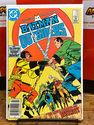 Batman And The Outsiders #12 Dc 1984 Newsstand Edition Origin Of Katana