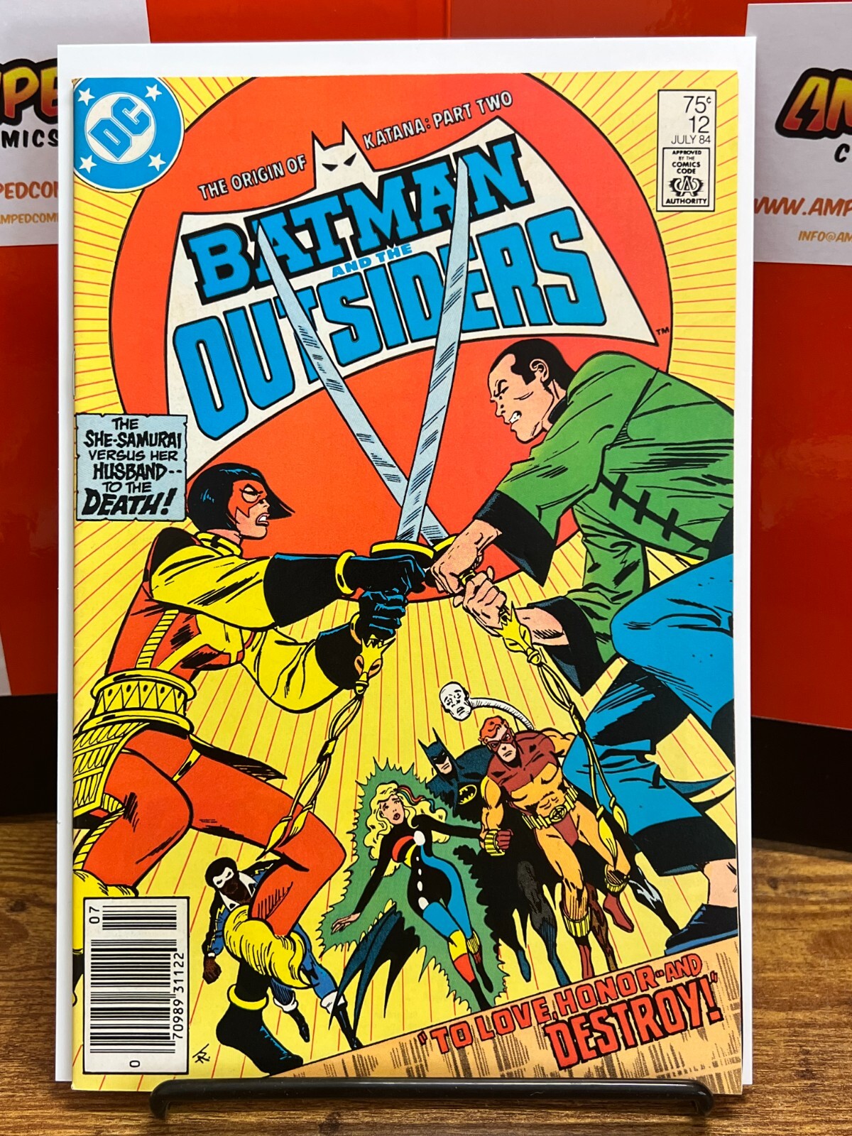 Batman And The Outsiders #12 Dc 1984 Newsstand Edition Origin Of Katana