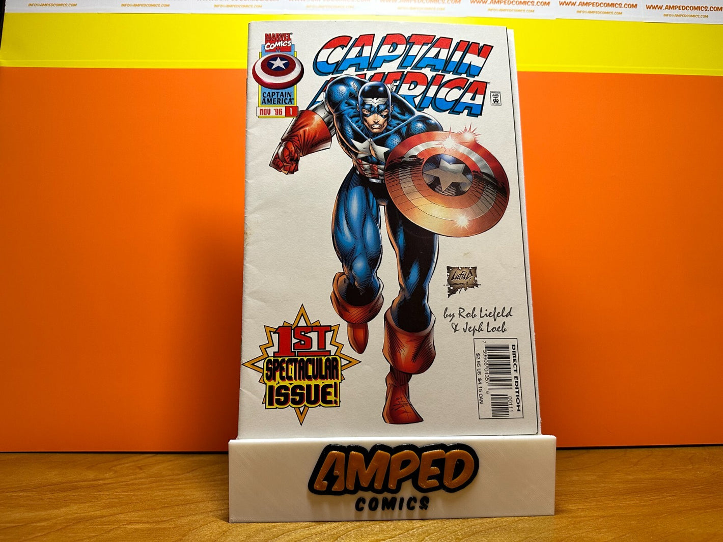 Captain America #1 (1996) KEY Premiere, 1st Appearance Rikki Barnes Comic Book