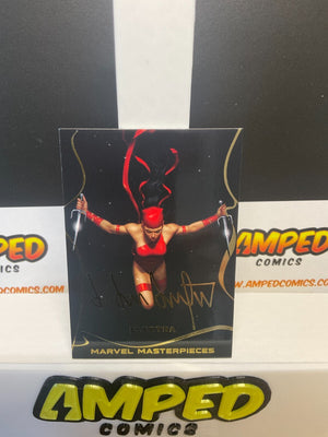 2022 Skybox Marvel Masterpieces #6 Elektra Gold Signature Series Tier 1