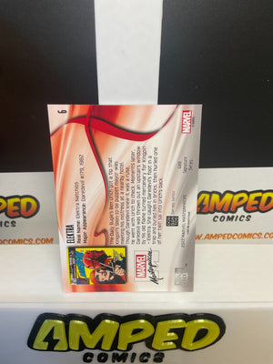 2022 Skybox Marvel Masterpieces #6 Elektra Gold Signature Series Tier 1