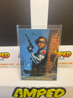 2022 UD Marvel Masterpieces Winter Soldier Gold Signature Series Base /1499