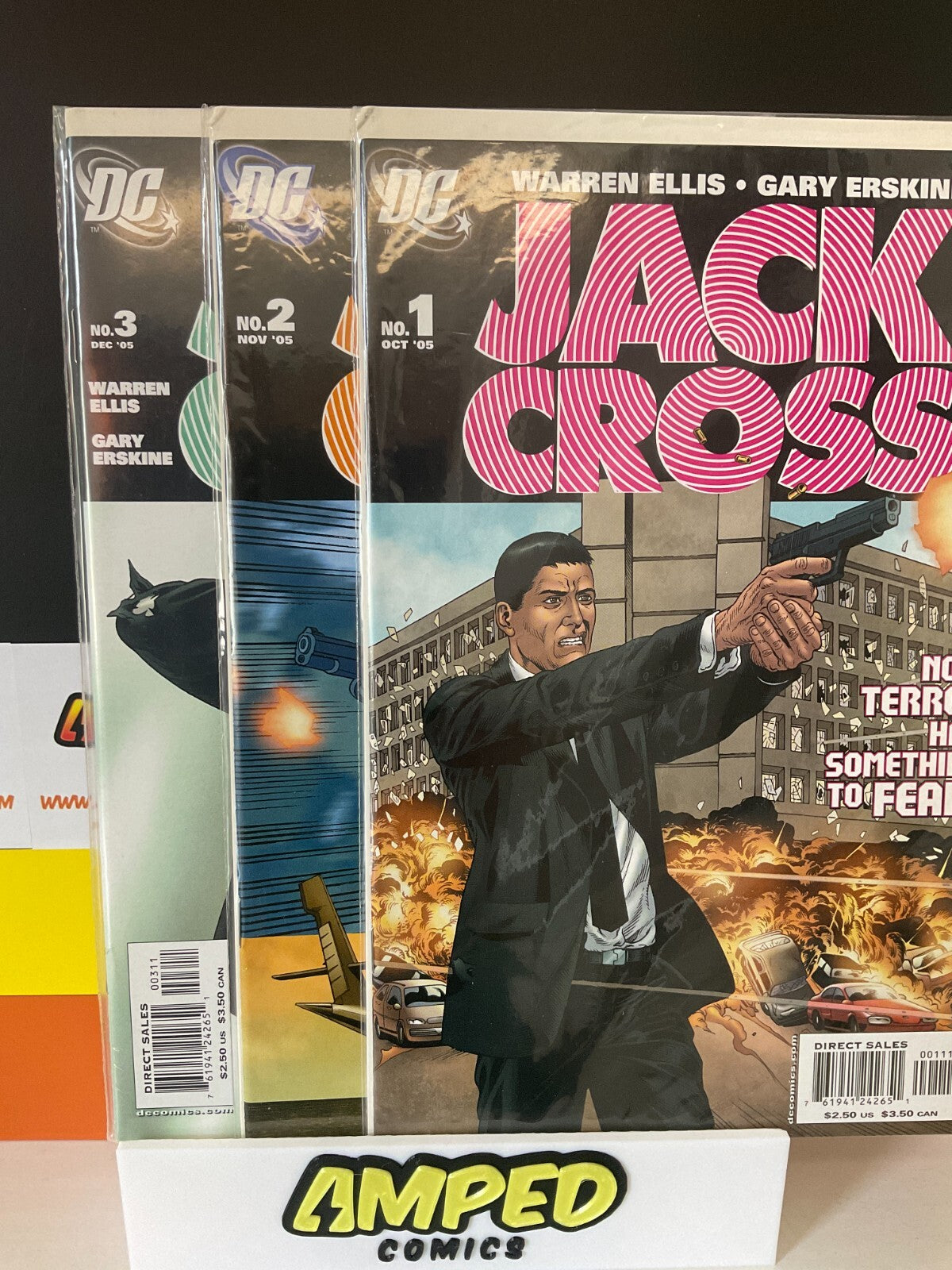 Jack Cross  issues # 1 - 3   2005  DC Comics 