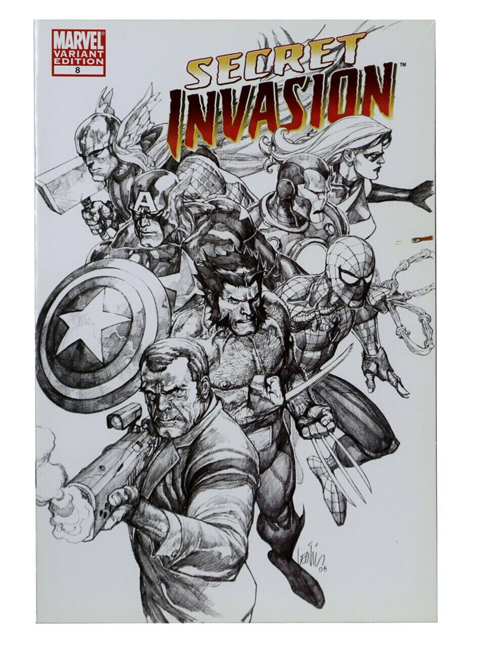 Secret Invasion #8 Sketch Variant Edition Leinil Francis Yu Marvel Comics 2009