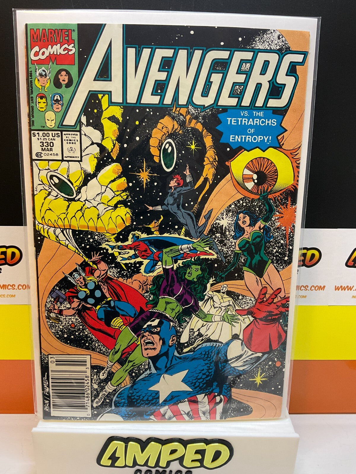 The Avengers #330 1991 marvel Comic Book 