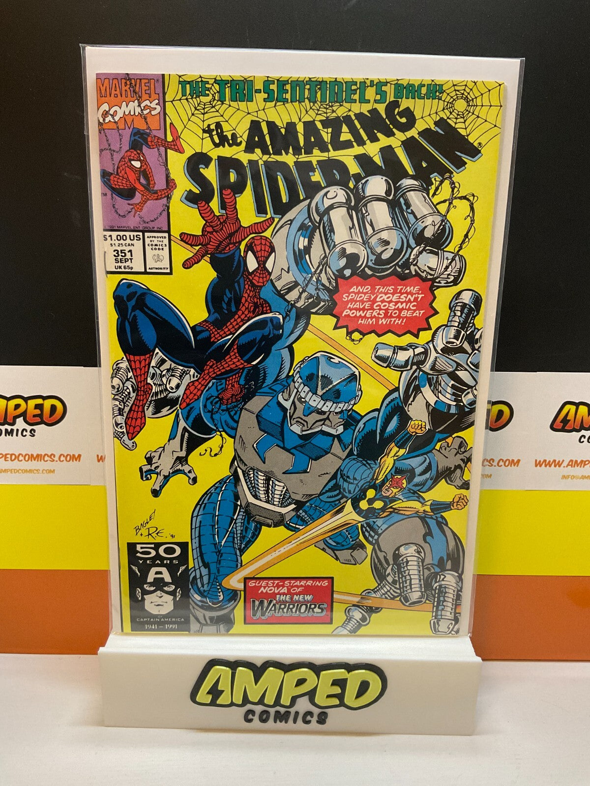 Marvel Comics Amazing Spider-Man #351 Bagley Nova New Warriors - C