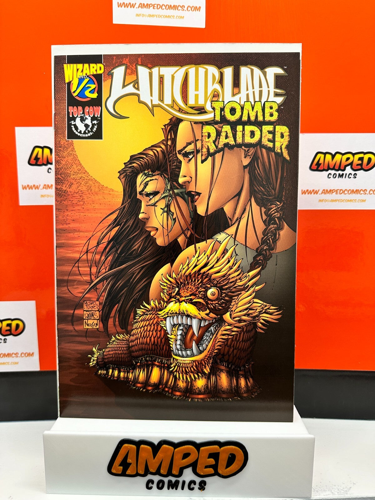 WITCHBLADE TOMB RAIDER #1/2 Wizard EXCLUSIVE Michael Turner Cover