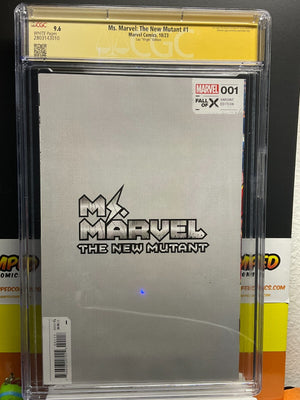 Ms. Marvel: The New Mutant #1 1:100 signed by Artgerm Virgin Variant CGC 9.6
