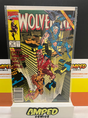 Wolverine Vol 2 #42 Cover A Marc Silvestri Sabretooth & Cable 1991 Newsstand