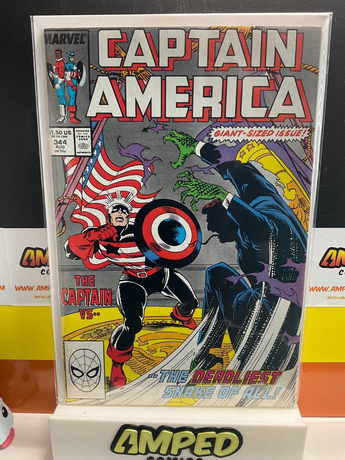 Captain America #344 Comic Book 1988 Ron Frenz Marvel Comics
