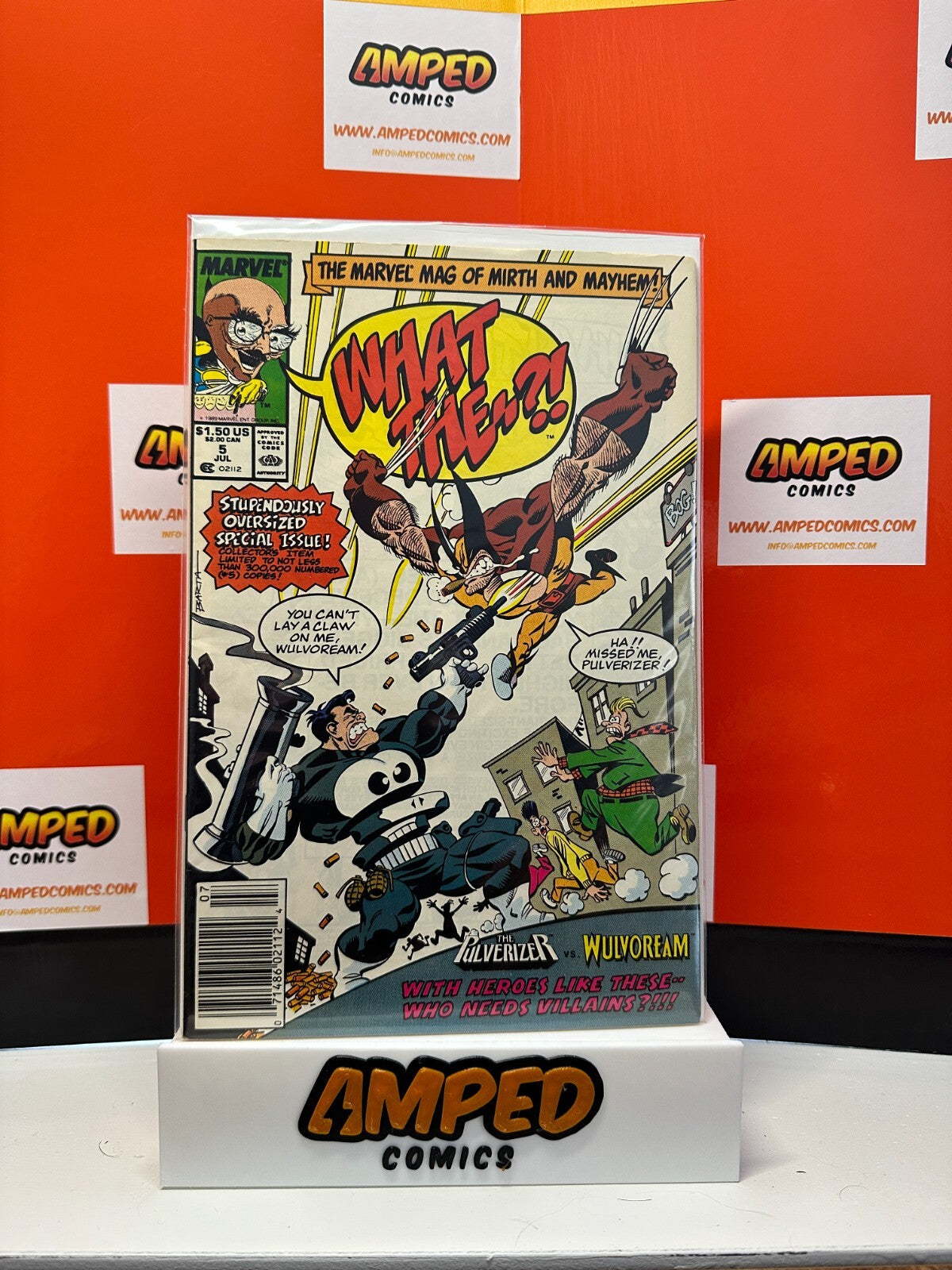 WHAT THE?! #5 Pulverizer vs. Wulvoream Marvel Comics 1989 1st Print