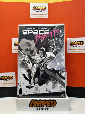 Space Bandits #1 Image Variant black and white cover art by Matteo Scalera