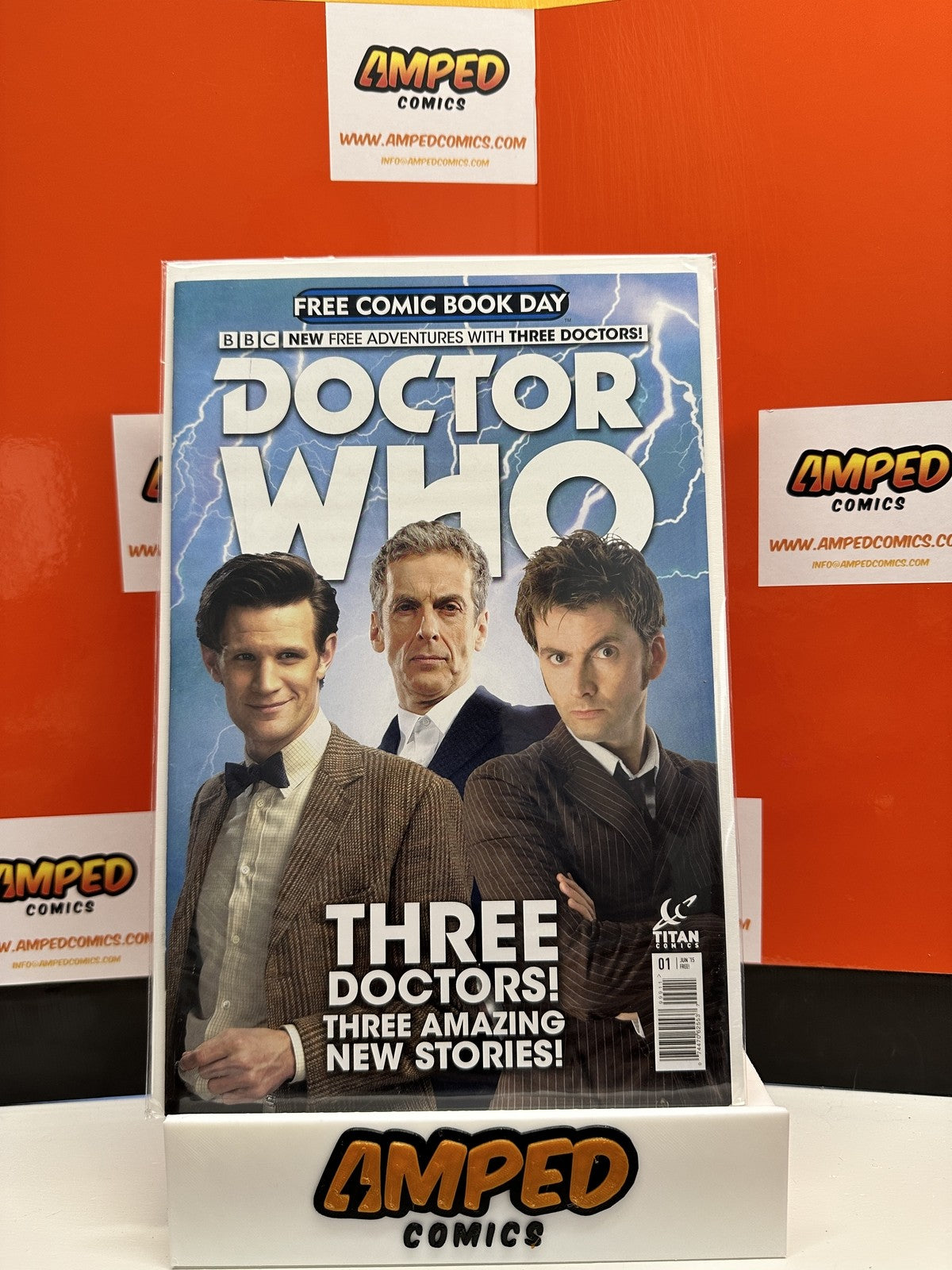 BBC DOCTOR WHO #1 FCBD 2015 Titan PHOTO COVER Comic CAPALDI TENNANT SMITH