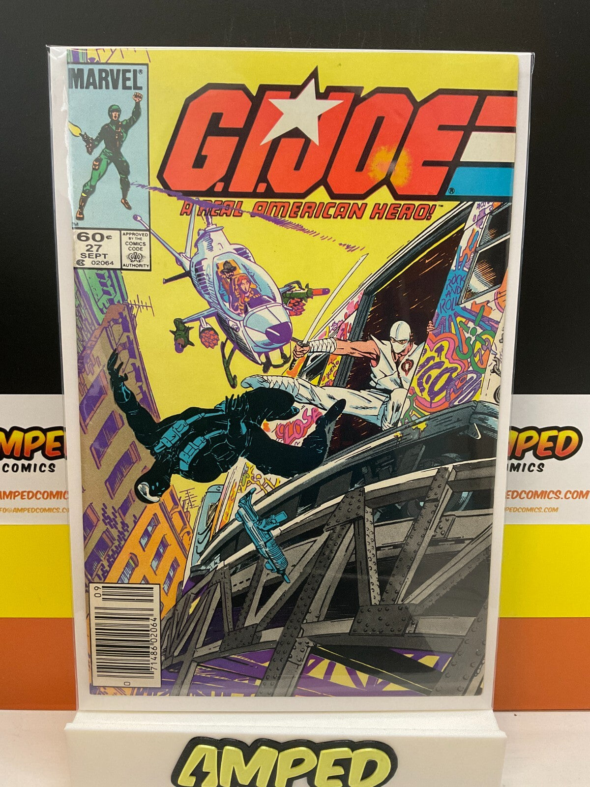 GI Joe A Real American Hero #27 1984 1st Print Newsstand INK SMUDGE ON COVER!