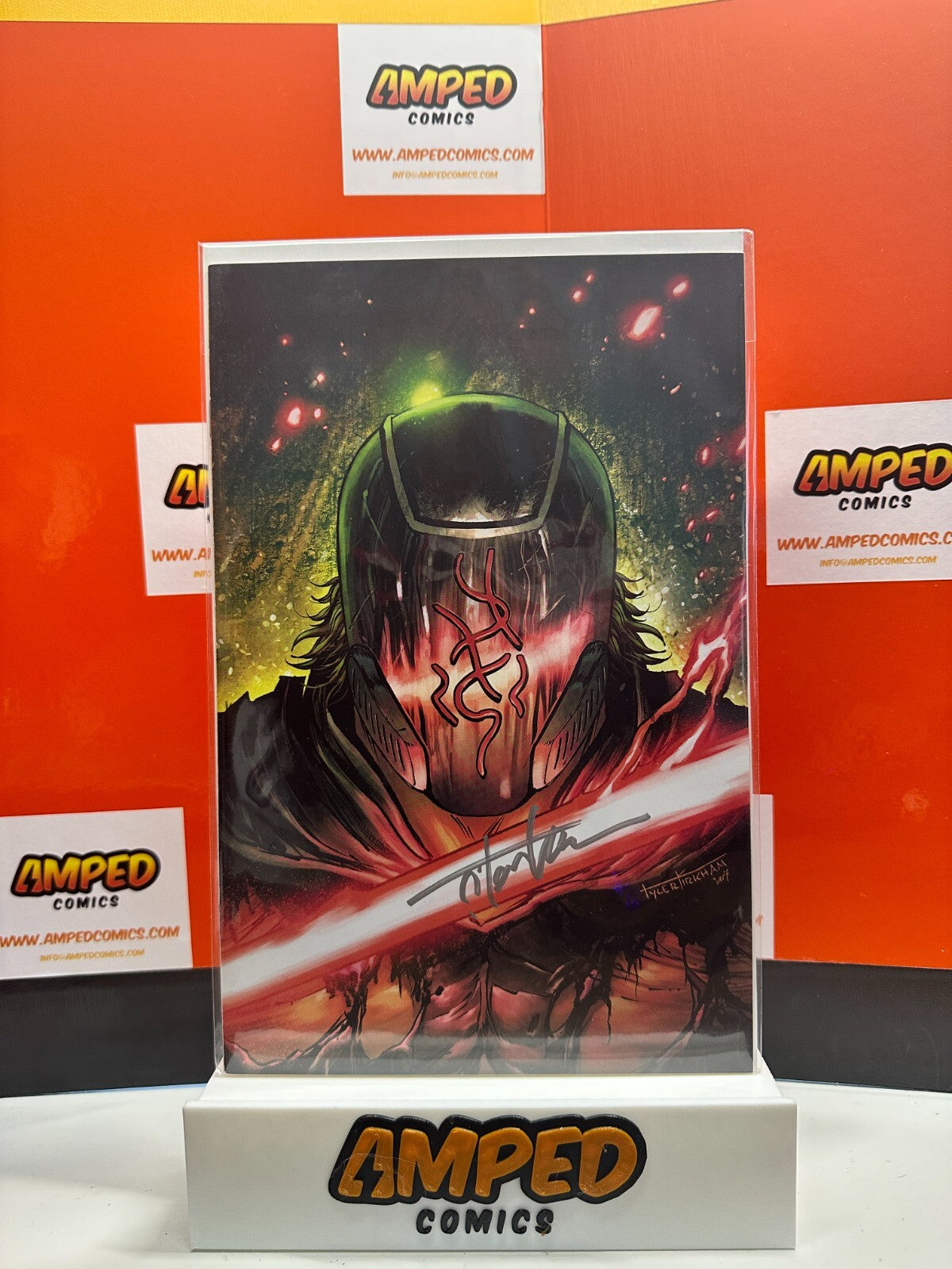 STAR WARS CRIMSON REIGN #2 TYLER KIRKHAM SIGNED W/COA VIRGIN VARIANT