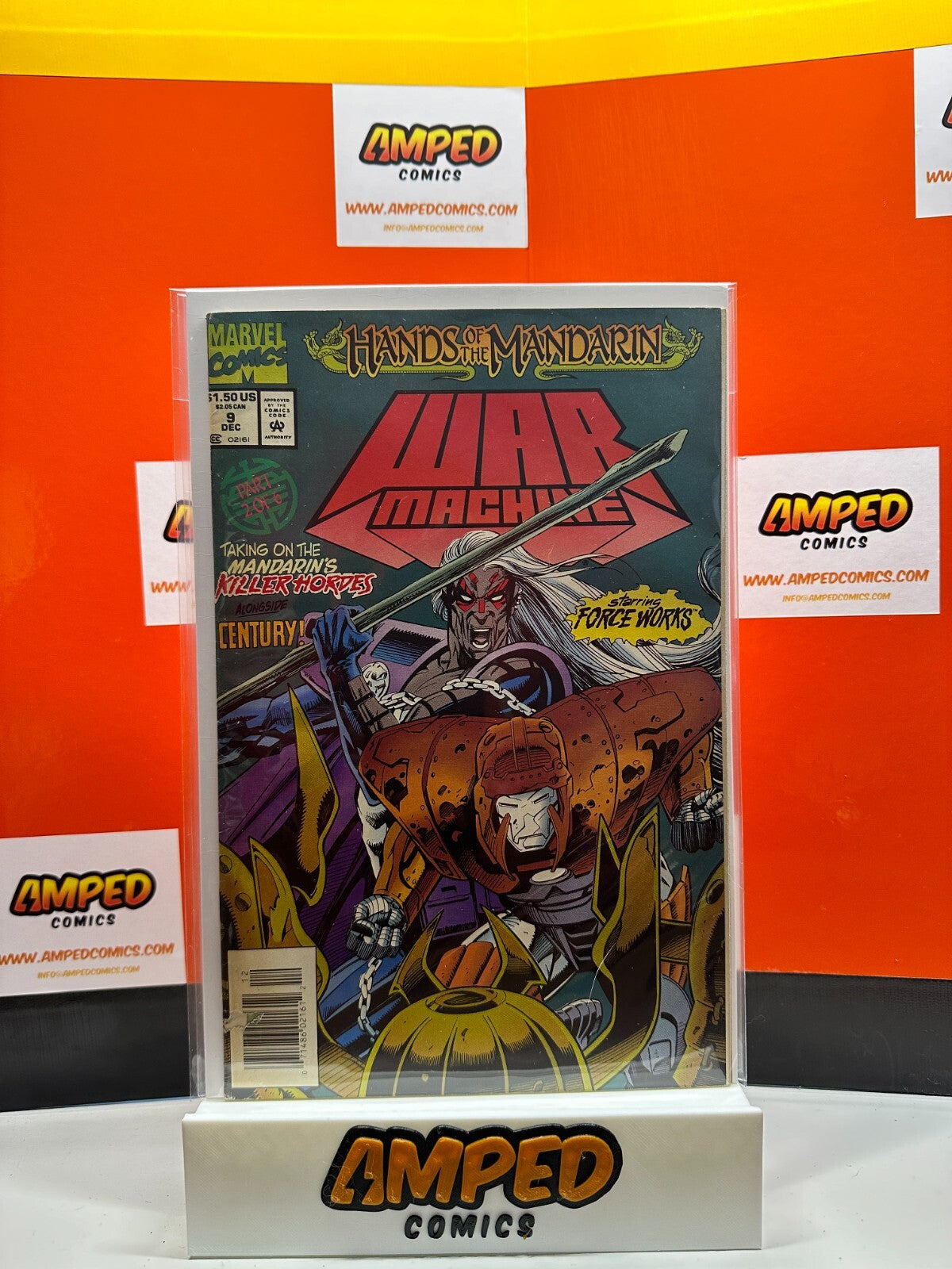 WAR MACHINE #9 Hands of the Mandarin MARVEL (1994) Newsstand UPC TEAR BTM LEFT