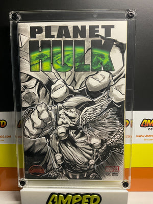 Planet Hulk 1 (2015) Blank Cover Variant W Original Loc Nguyen Wraparound Sketch