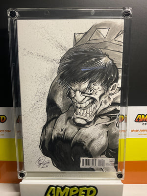 Planet Hulk 1 (2015) Blank Cover Variant W Original Loc Nguyen Wraparound Sketch