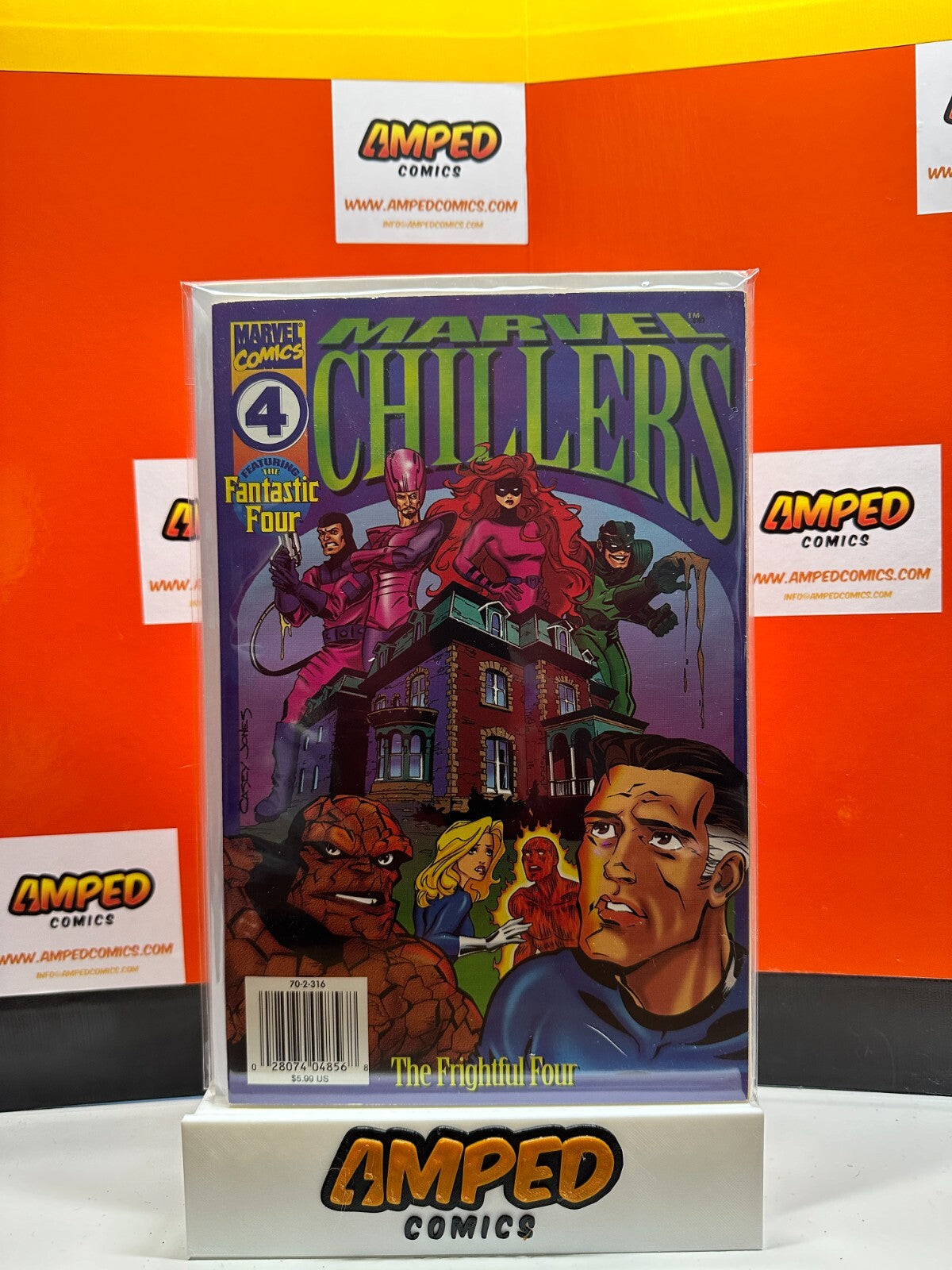 Marvel Chillers The Frightful Four Book - Fantastic Four (1996) W/Poster
