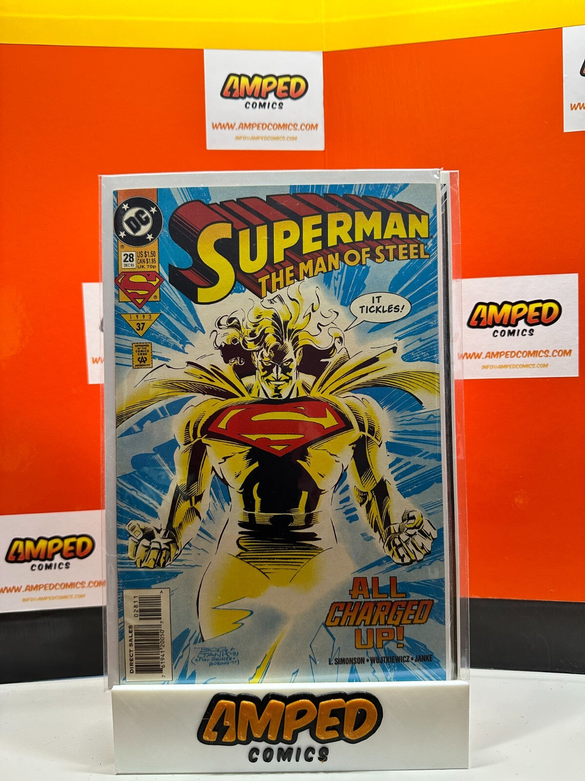 Superman Man of Steel Dec 1993 #28 DC Comic All Charged Up