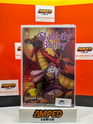 Stabbity Bunny #1 - DRAGON CON Cover (2018) SIGNED BY RIVERA W/COA *RARE*