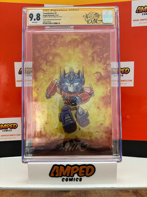 Transformers #1 CGC 9.8 2nd Print Foil Signed Skottie Young with Skottie label!
