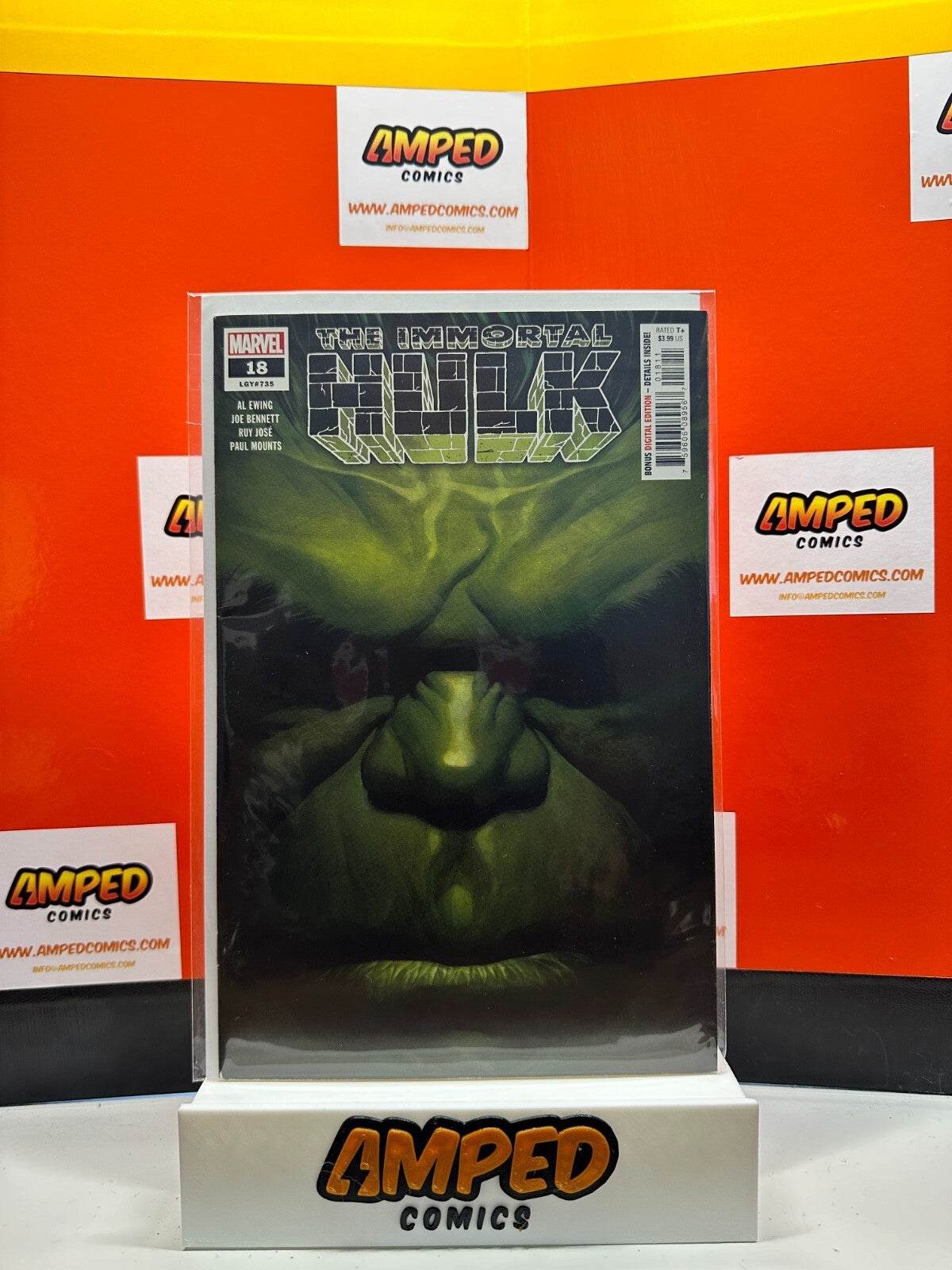 Immortal Hulk #18 Marvel 2019🔑1st app new Abomination & Red Harpy 76K copies