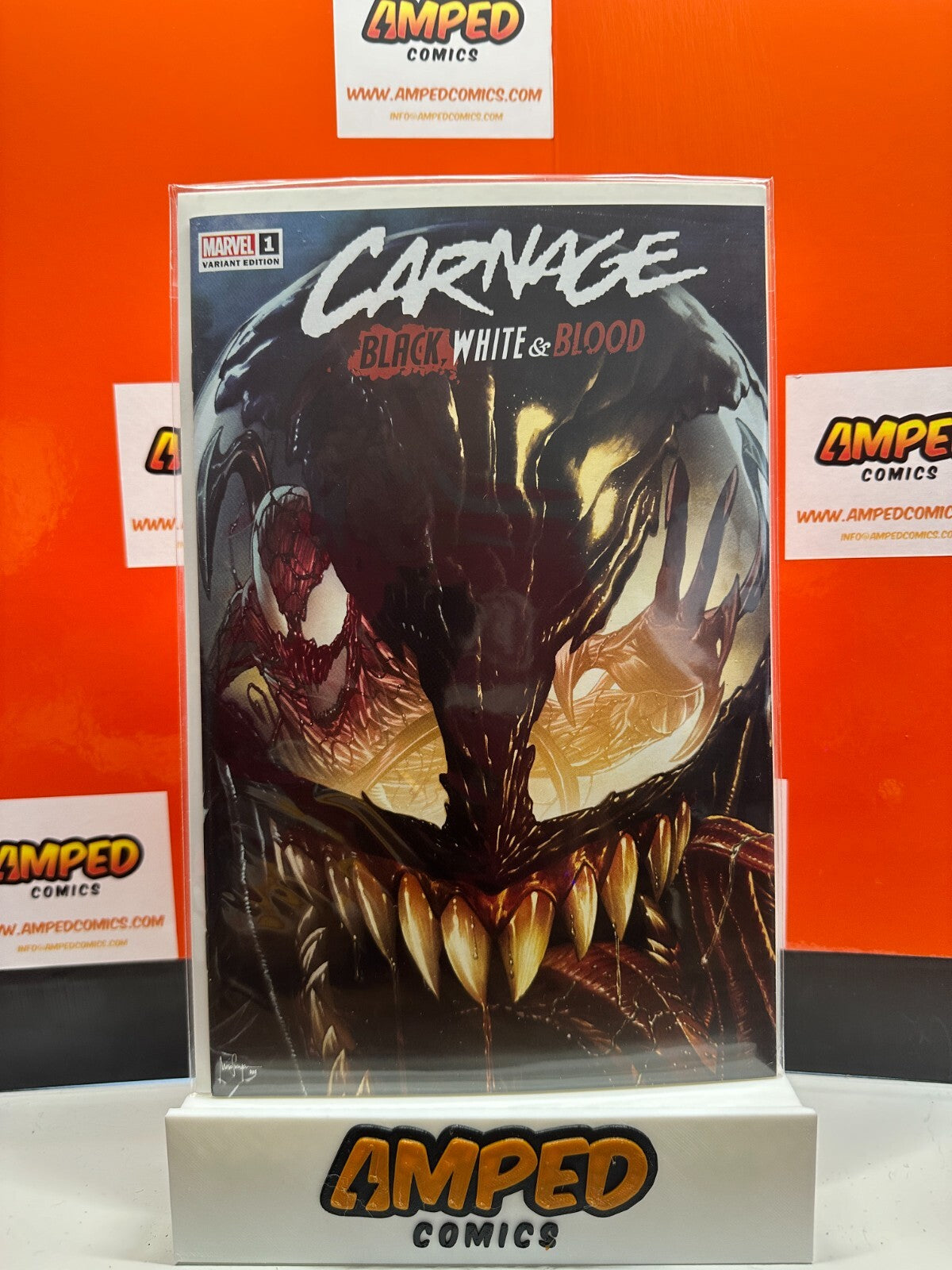 CARNAGE BLACK WHITE AND BLOOD #1 MICO SUAYAN VARIANT SPIDER-MAN VENOM KNULL