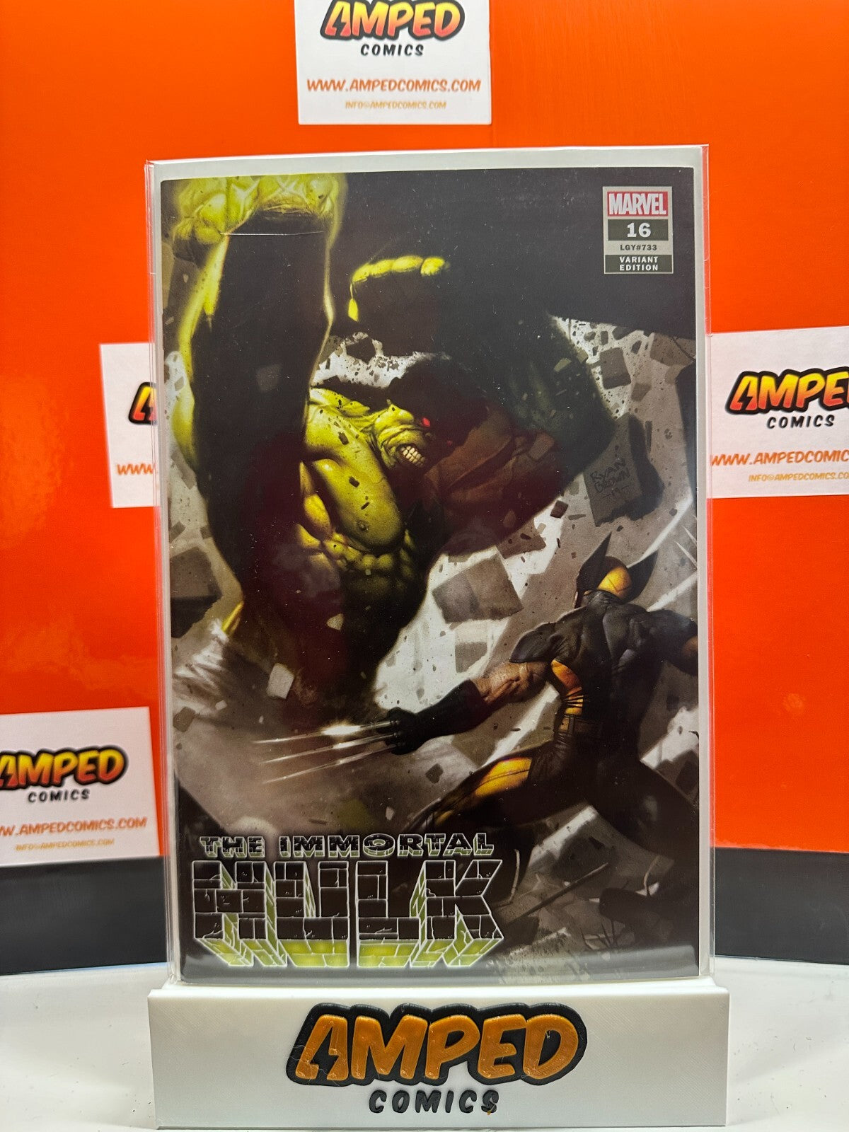 IMMORTAL HULK 16 RYAN BROWN UNKNOWN WOLVERINE 2nd PRINT VARIANT