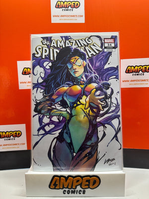 AMAZING SPIDER-MAN 34 LOBOS EXCLUSIVE VENOMIZED SPIDER-WOMAN VARIANT TRADE DRESS