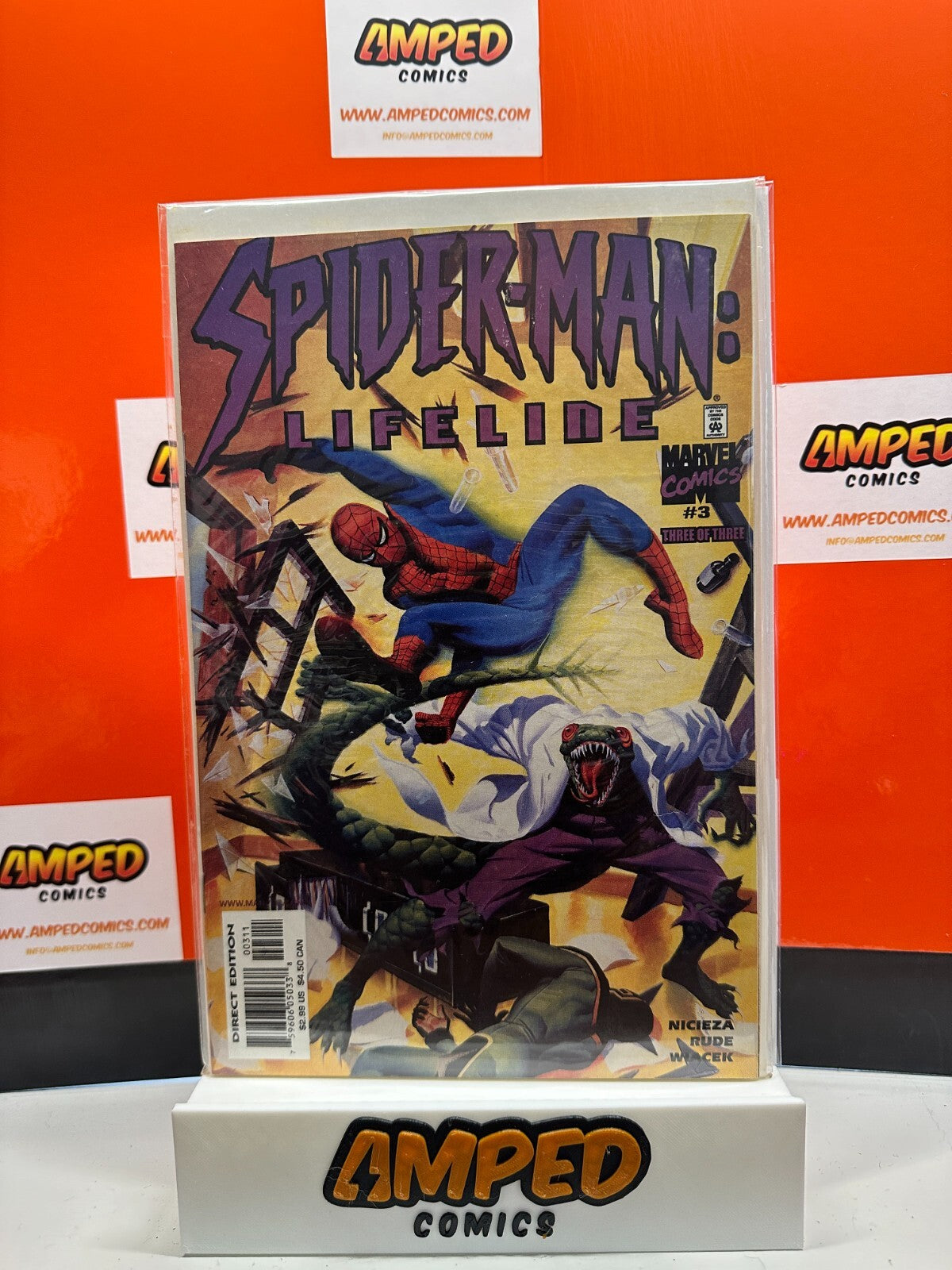 SPIDER-MAN LIFELINE # 3 LIZARD APPEARANCE - STEVE RUDE COVER