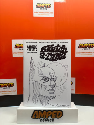 Mondo Comix Sketch a-rama (2019) Cover Batman Sketch & signed by Andrew Richmond